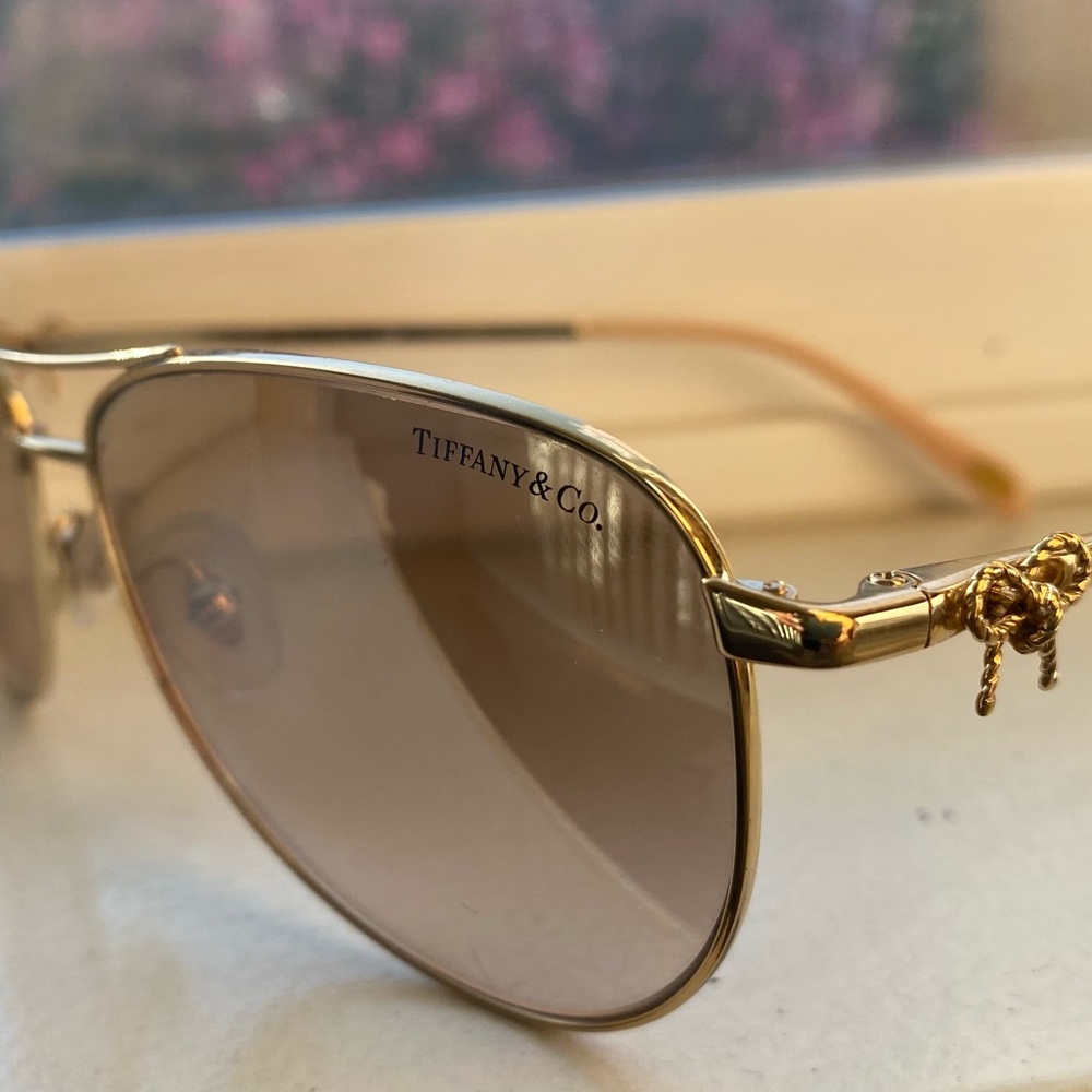 Gold Tiffany Aviator Sunglasses